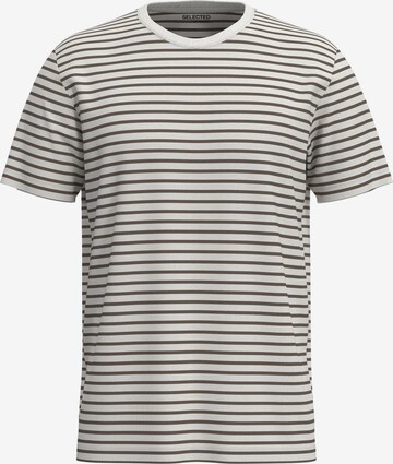 T-Shirt 'Aspen' SELECTED HOMME en blanc : devant