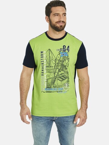 Jan Vanderstorm Shirt ' Kasperi ' in Groen: voorkant
