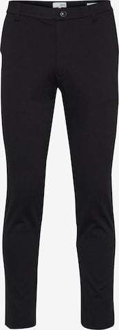 !Solid Slim fit Chino Pants 'DAVE BARRO' in Black: front