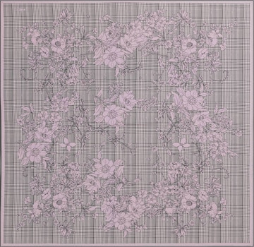 Foulard 'BLOOMING FRAME' di Roeckl in rosa: frontale