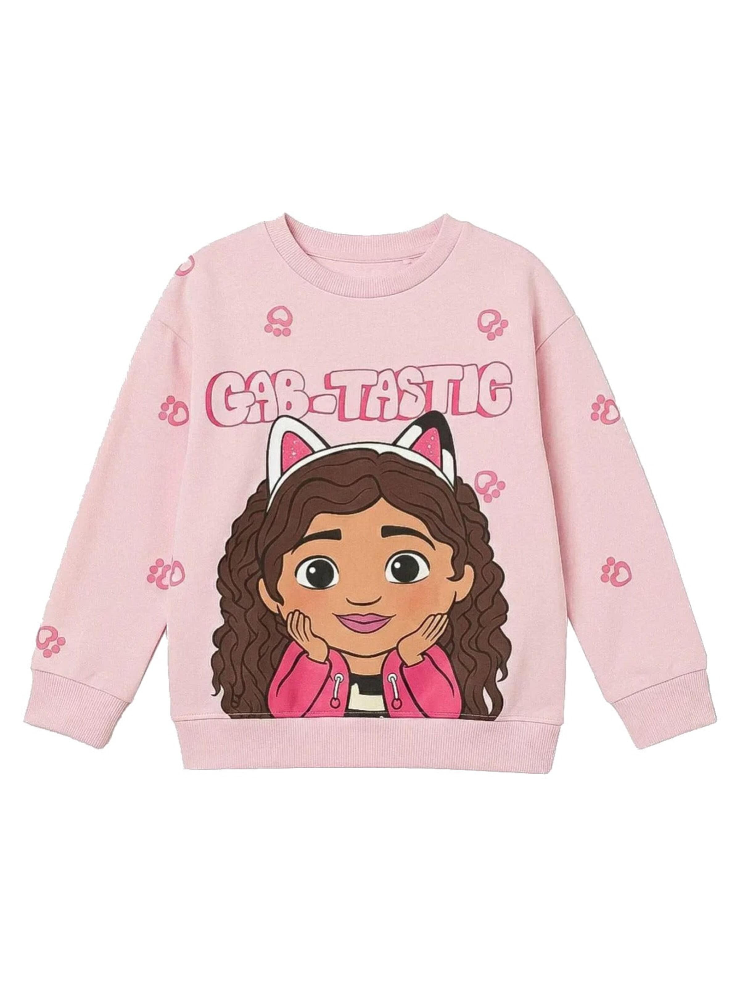 Gabby`s Dollhouse Sweatshirt 'Gabby's Poppenhuis' in Roze: voorkant