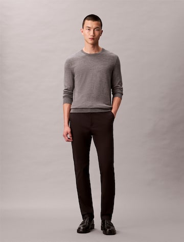 Calvin Klein Slimfit Lærredsbukser i sort