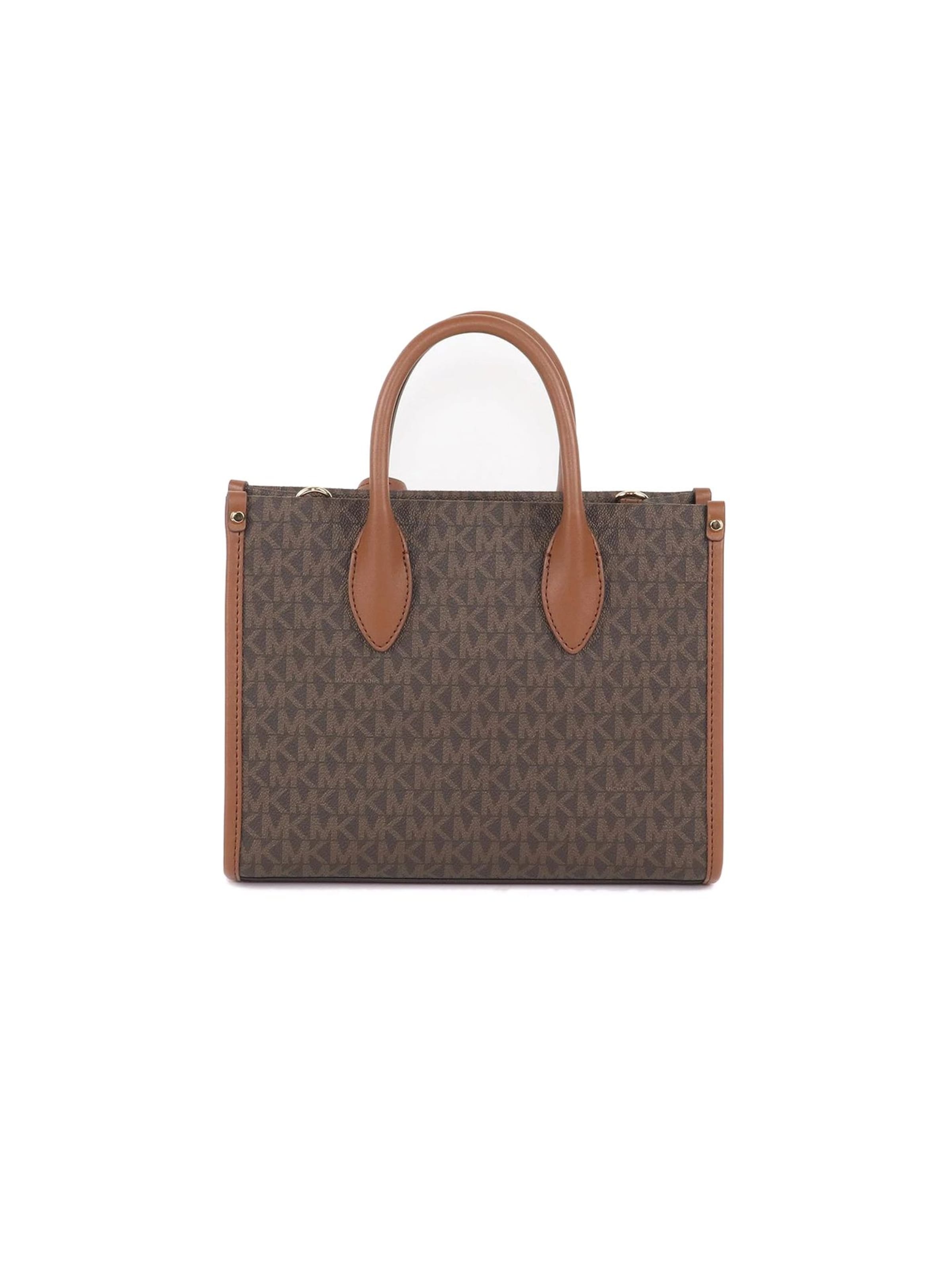 Michael Kors Schoudertas 'Mirella Small Shopper Top-Zip Crossbody Bag' in Bruin