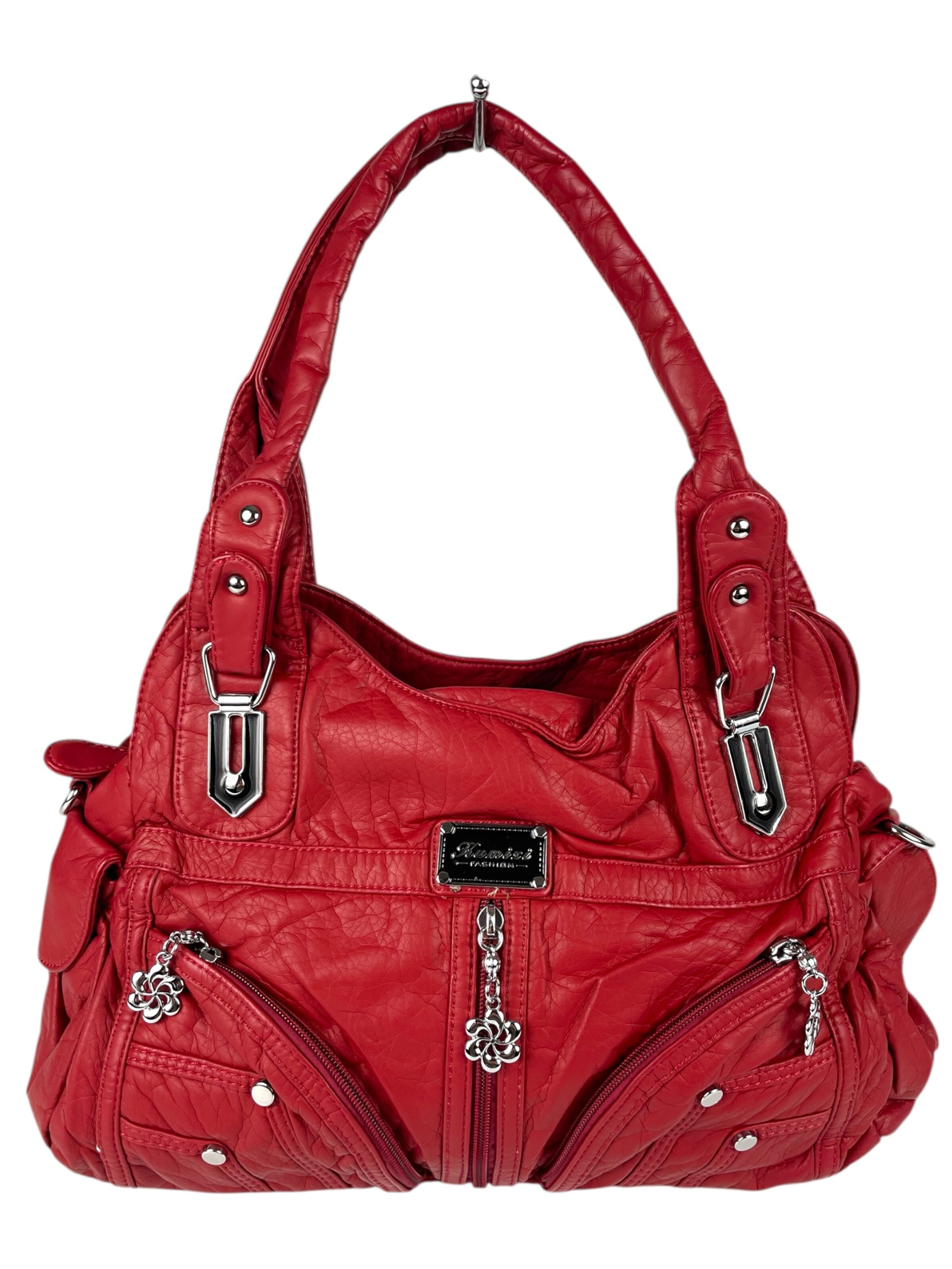 Borsa a spalla 'Schultertasche' di Kumixi in rosso