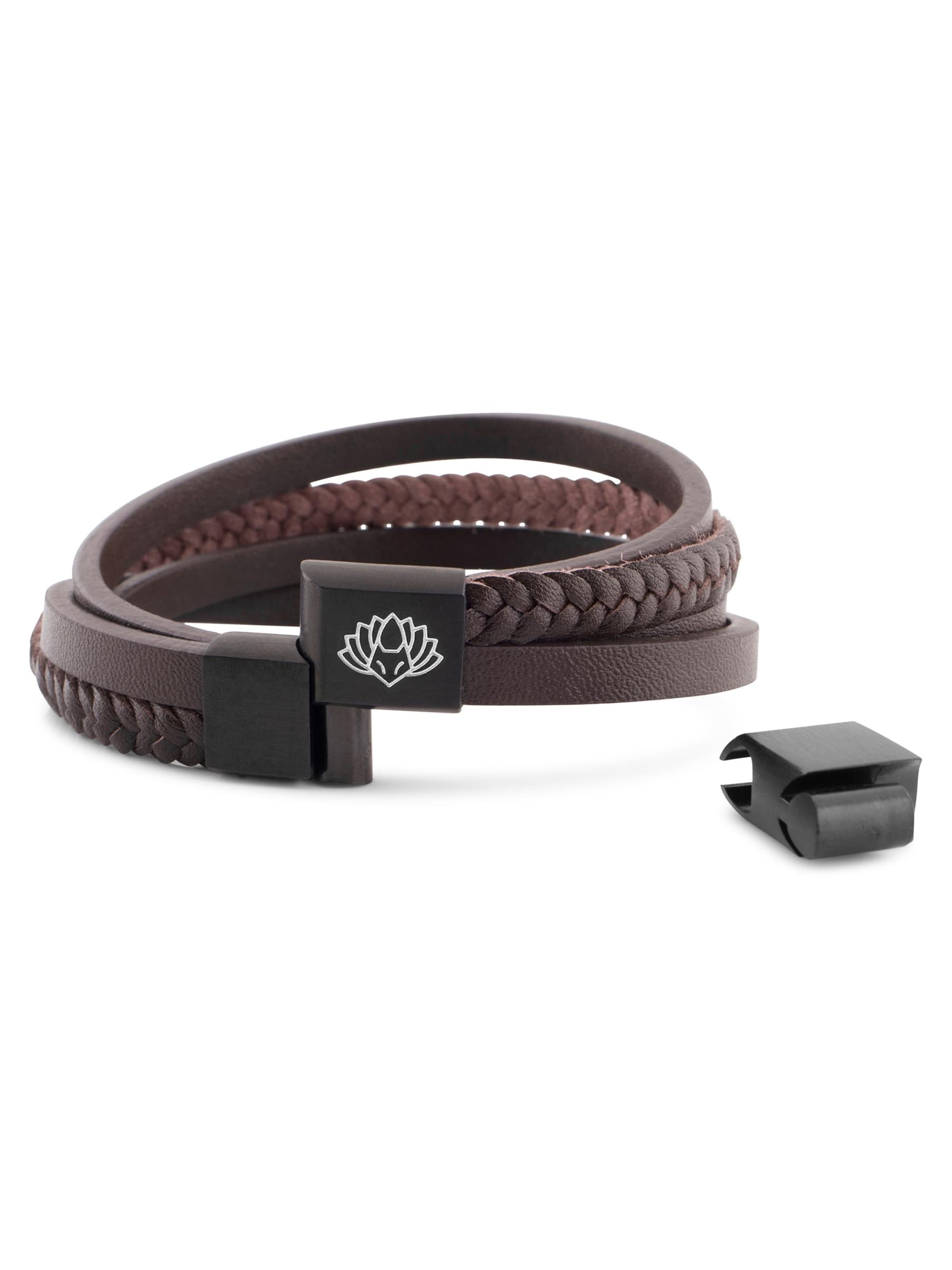 Akitsune Bracelet 'Pathfinder' in Brown: front