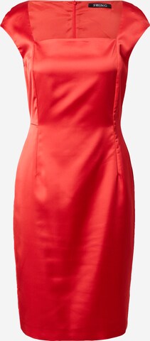 SWING Sheath Dress in Red: front