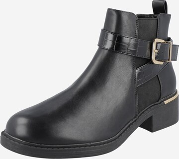 Bottines 'CATE' NEW LOOK en noir : devant