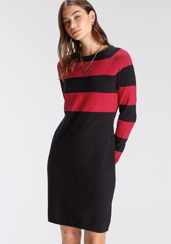 TAMARIS Knitted dress 'Otto ' in Black