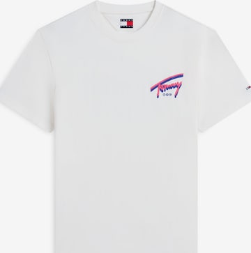 balts Tommy Jeans T-Krekls: no priekšpuses