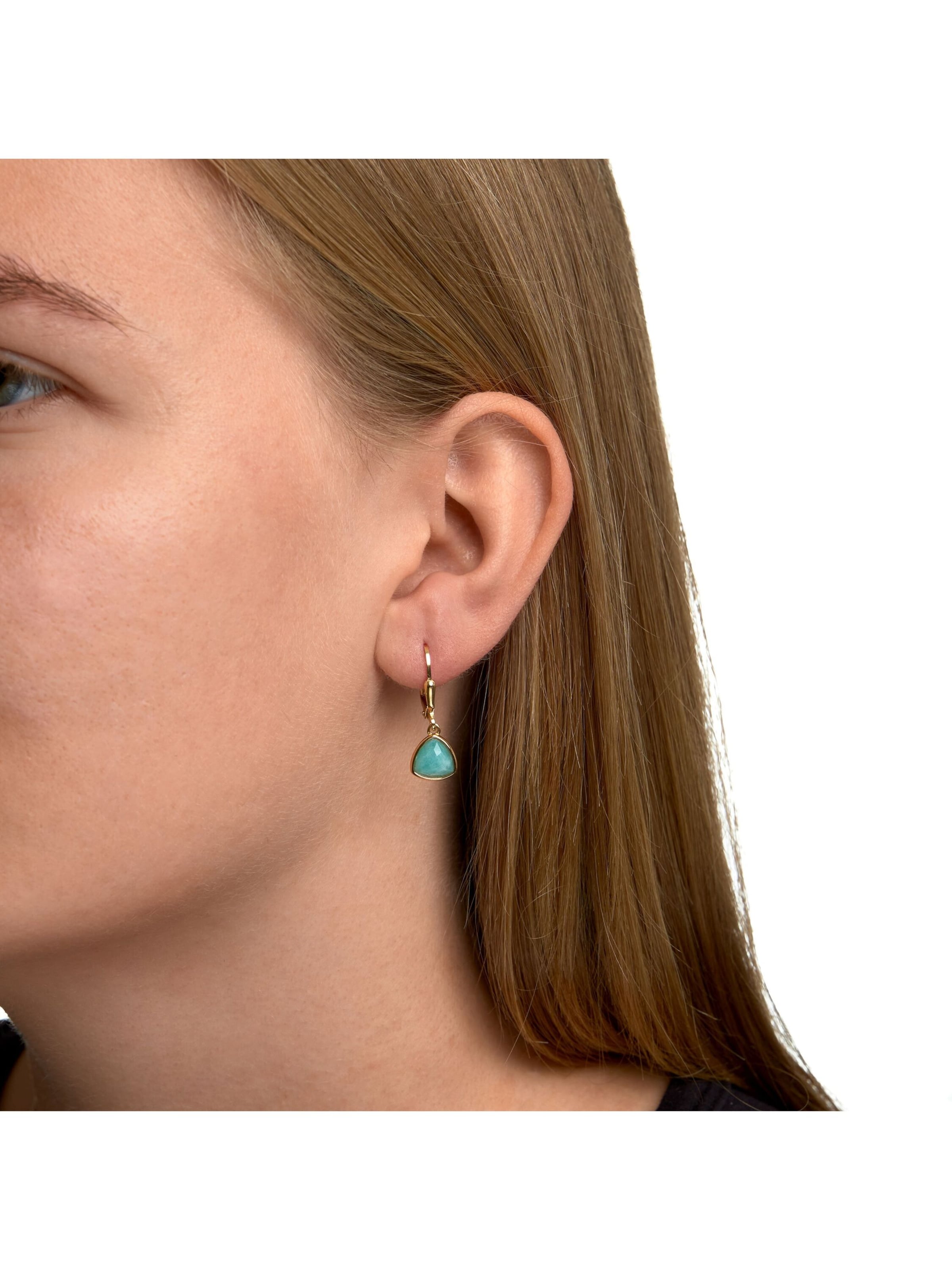 Boucles d'oreilles Zeeme en jaune : devant