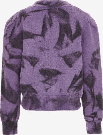 NAEMI Knit Cardigan in Purple
