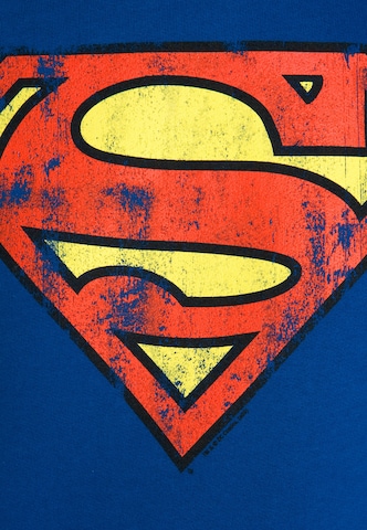 LOGOSHIRT Trui 'DC - Superman Logo' in Blauw