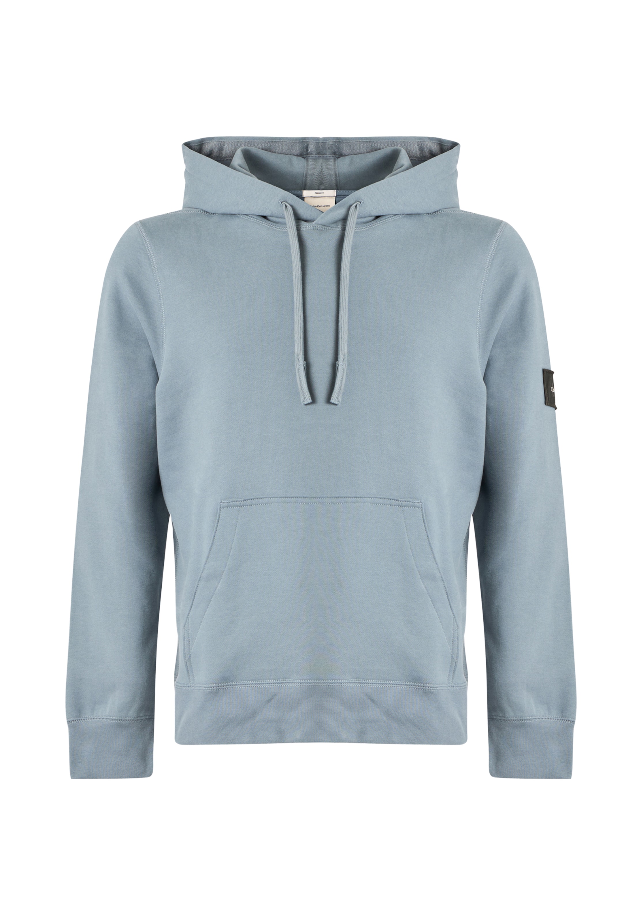 Bluză de molton de la Calvin Klein Jeans pe gri: față