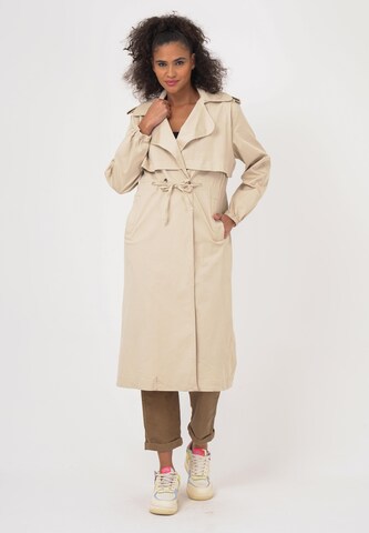 FRESHLIONS Between-seasons coat 'Daria' in Beige: front