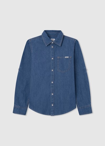 Pepe Jeans Bluse 'Portez' in blue denim, Produktansicht