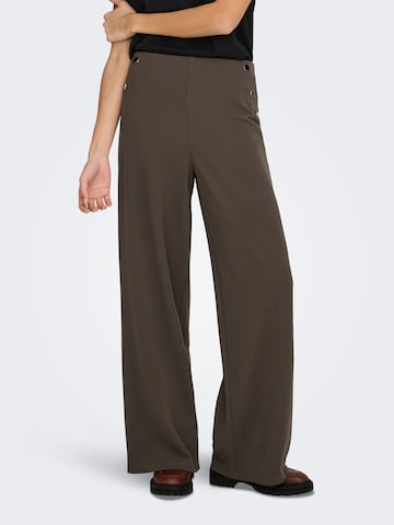 JDY Loose fit Trousers 'JDYGeggo' in Brown: front