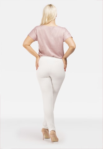 Karko Slim fit Pleat-Front Pants ' ERYKA ' in White