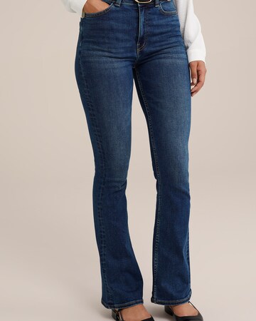 évasé Jean WE Fashion en bleu : devant