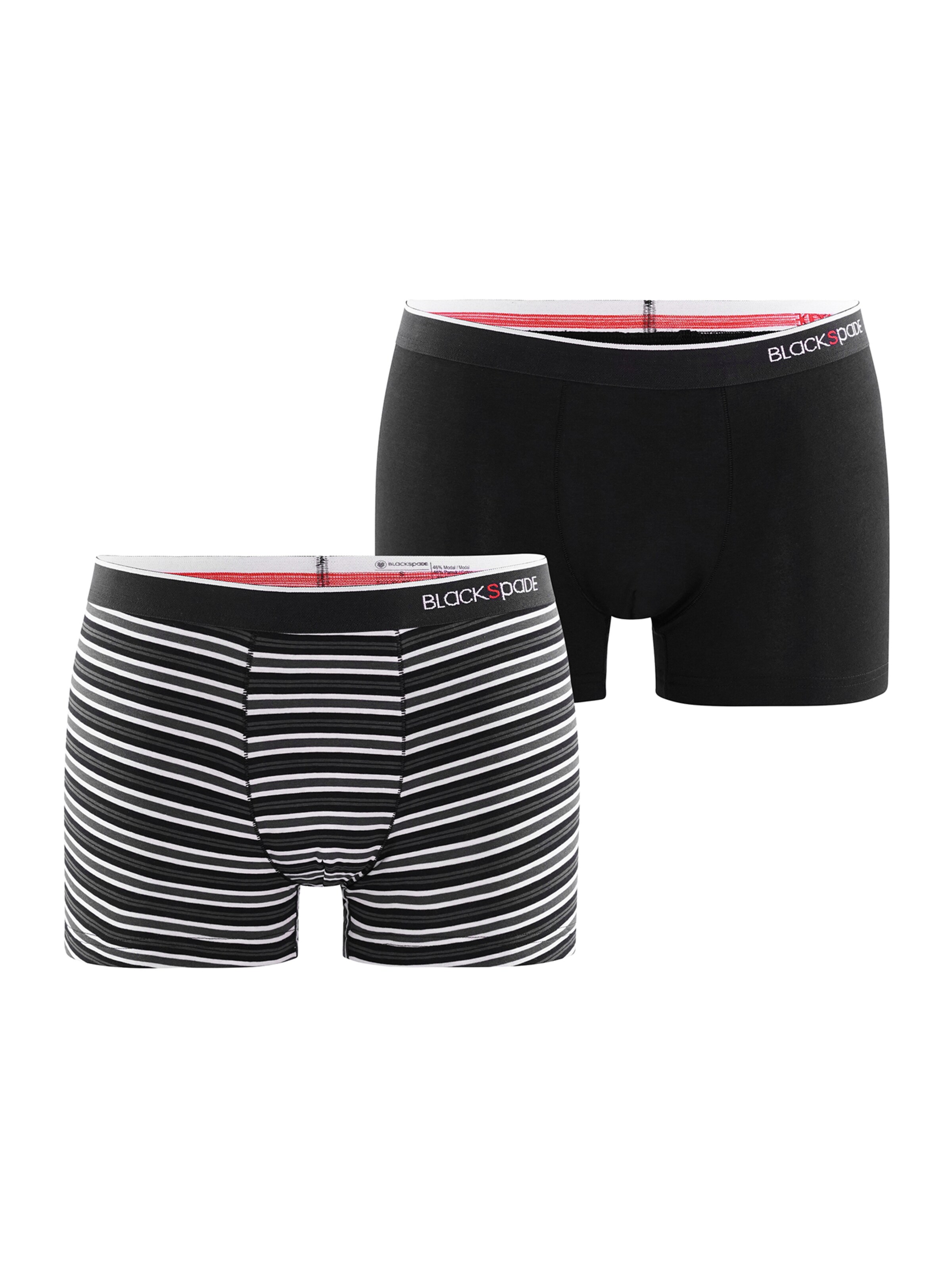 Blackspade Boxer shorts ' Stripes ' in Black: front