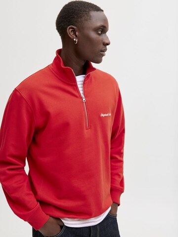 JACK & JONES Sweatshirt 'JORNorrebro' in Red