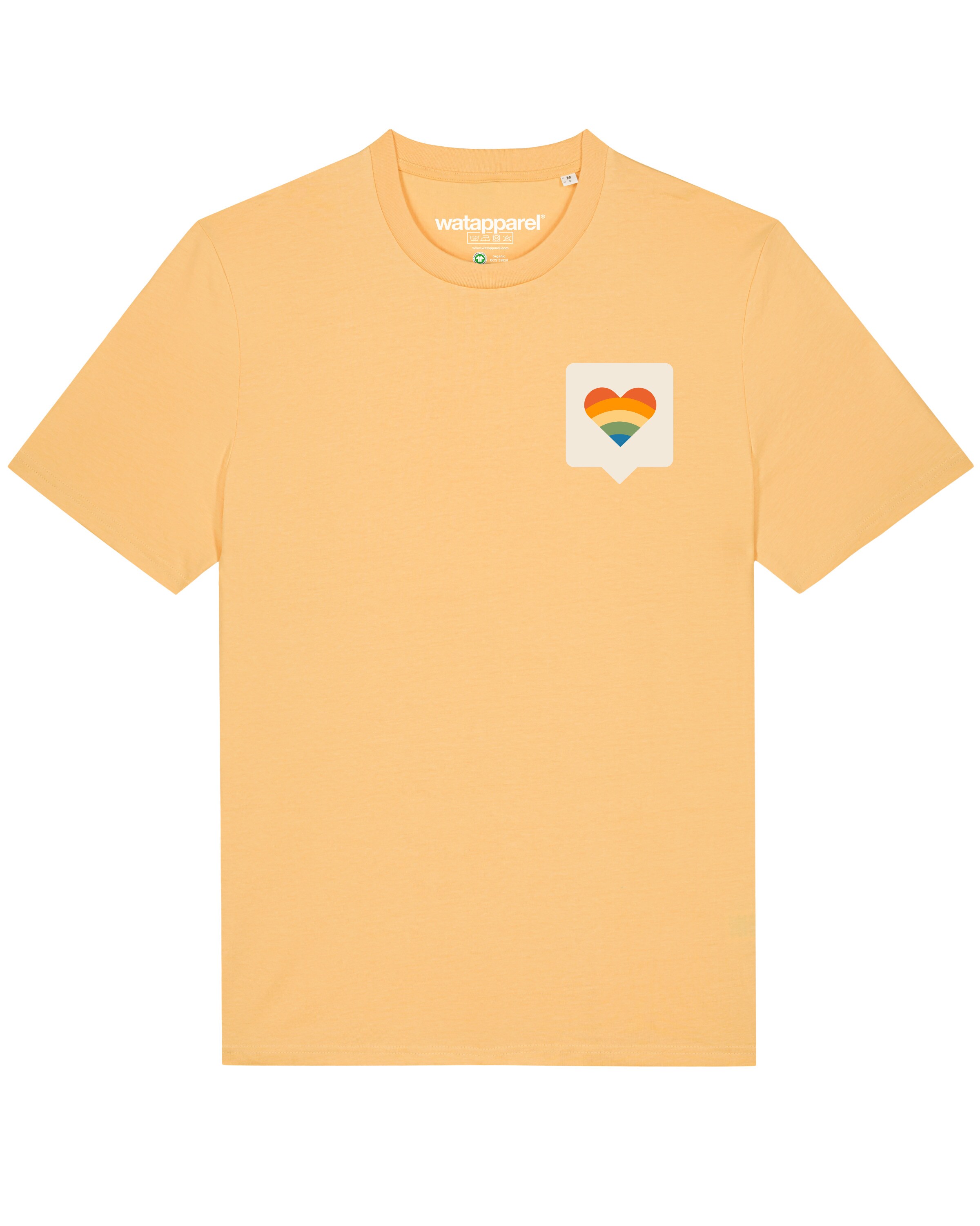 T-Shirt 'Von Herzen' Watapparel en jaune : devant