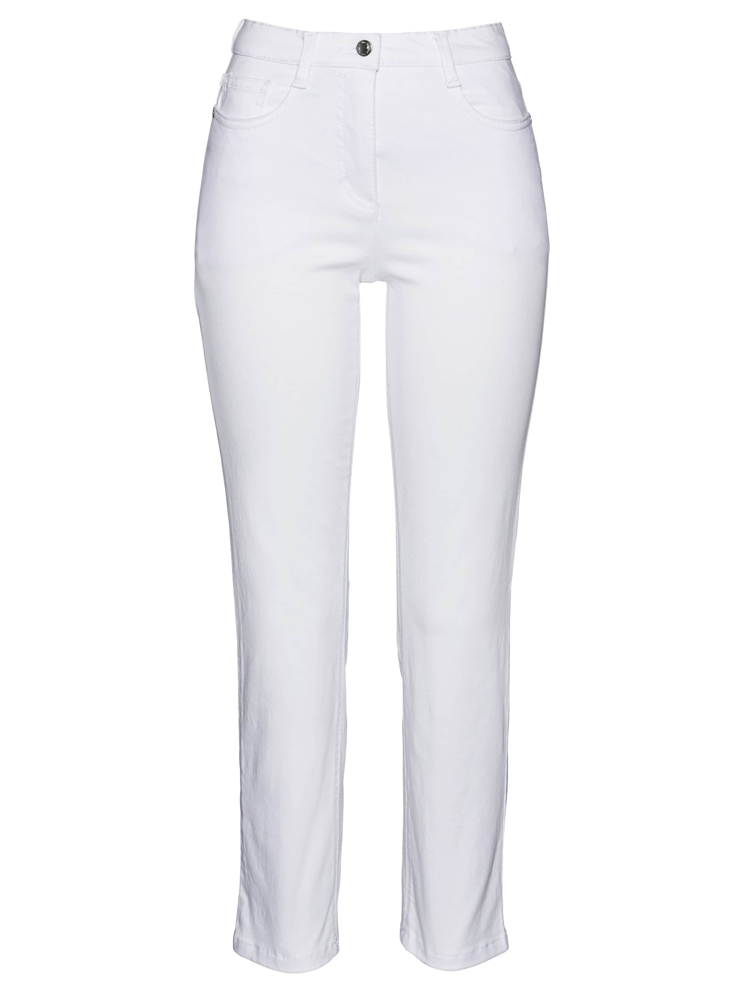 bonprix Slimfit Broek in Wit: voorkant