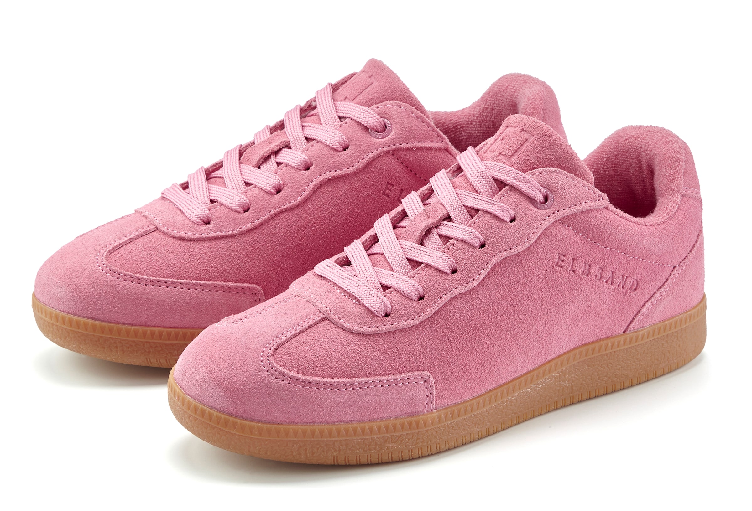 Baskets basses Elbsand en rose : devant