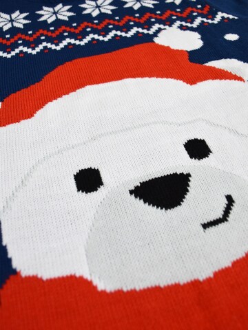 United Labels Sweater 'Weihnachtspullover Eisbär' in Blue
