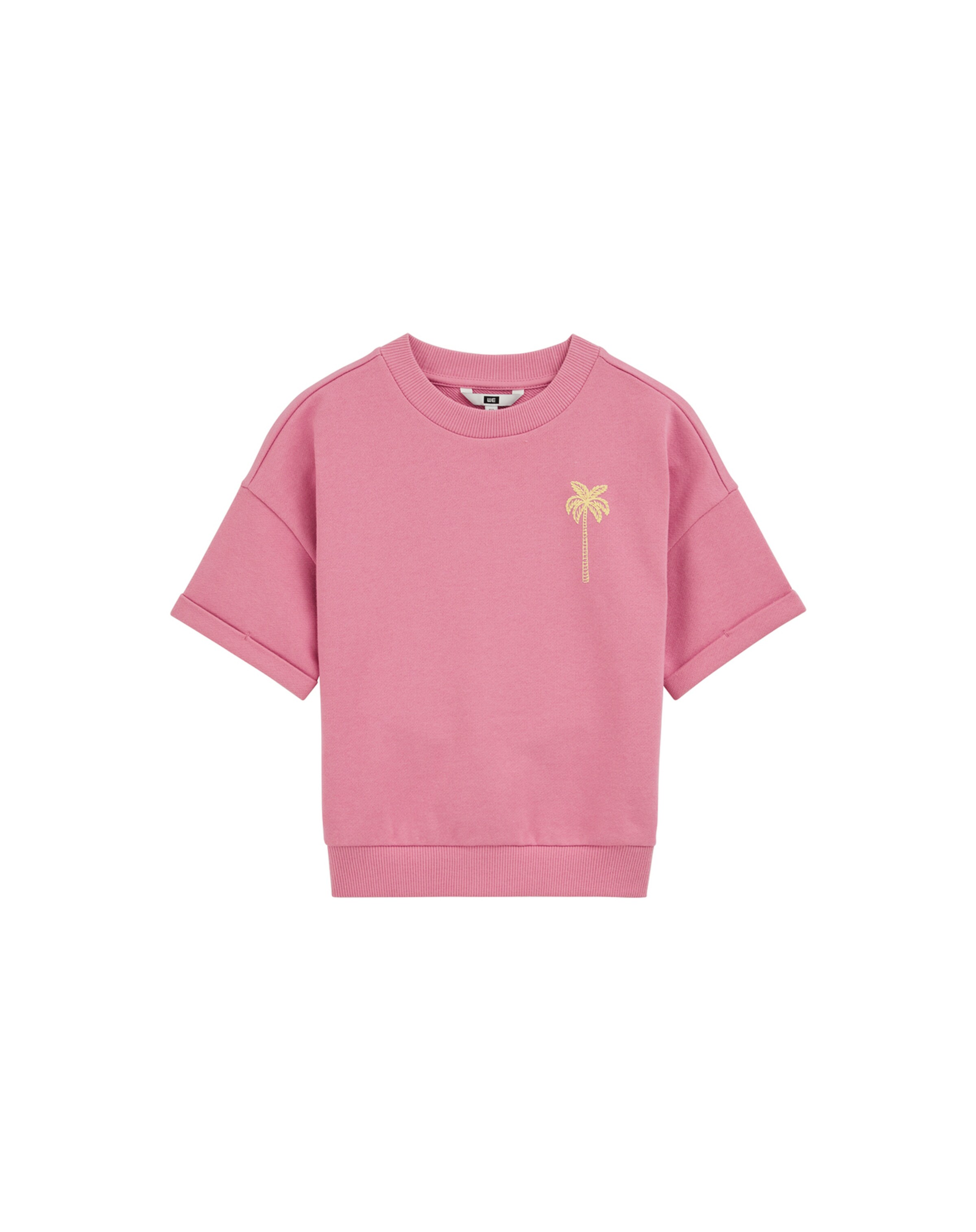 Bluză de molton de la WE Fashion pe roz: față