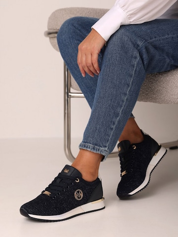 MEXX Ниски маратонки 'GITTE GLITTER ELLEN' в синьо