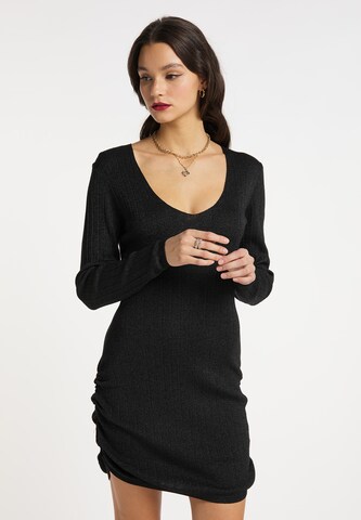 faina Knit dress in Black: front