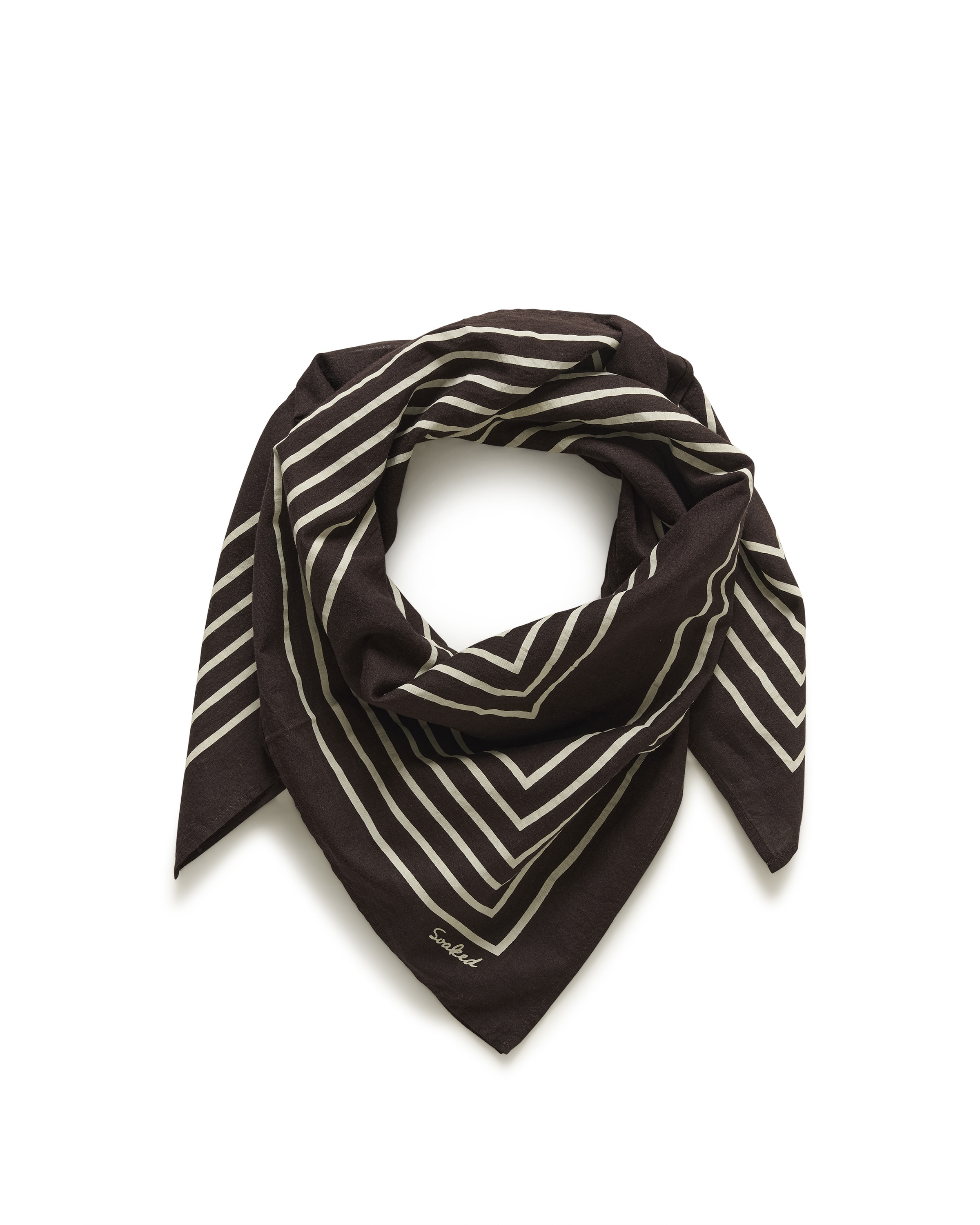 Foulard SOAKED IN LUXURY en marron : devant