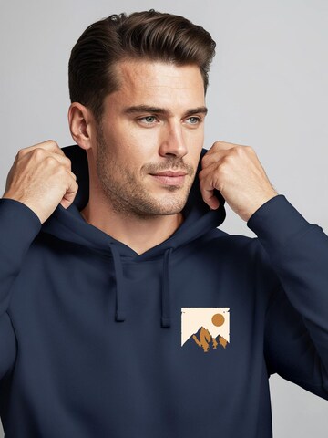 Neverless Sweatshirt 'Mointain Badge' in Blue