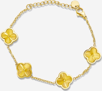 Pure Schmuck Bracelet 'Clover Bright' in Gold: front