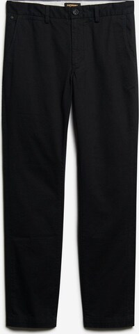 Superdry Slim fit Chino Pants in Black: front