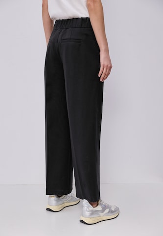 STREET ONE Wide Leg Hose in Schwarz