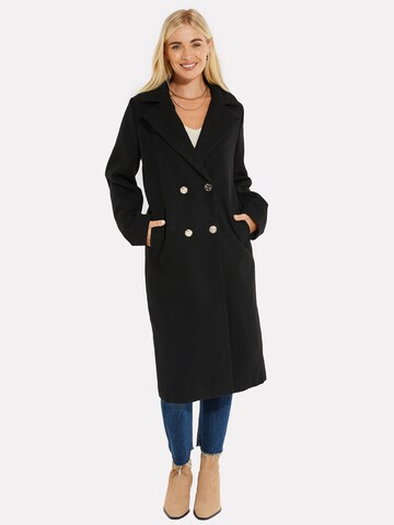 Threadbare Between-seasons coat 'Marley' in Black