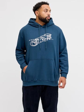 Sweat-shirt 'JCOFUSION' Jack & Jones Plus en bleu : devant