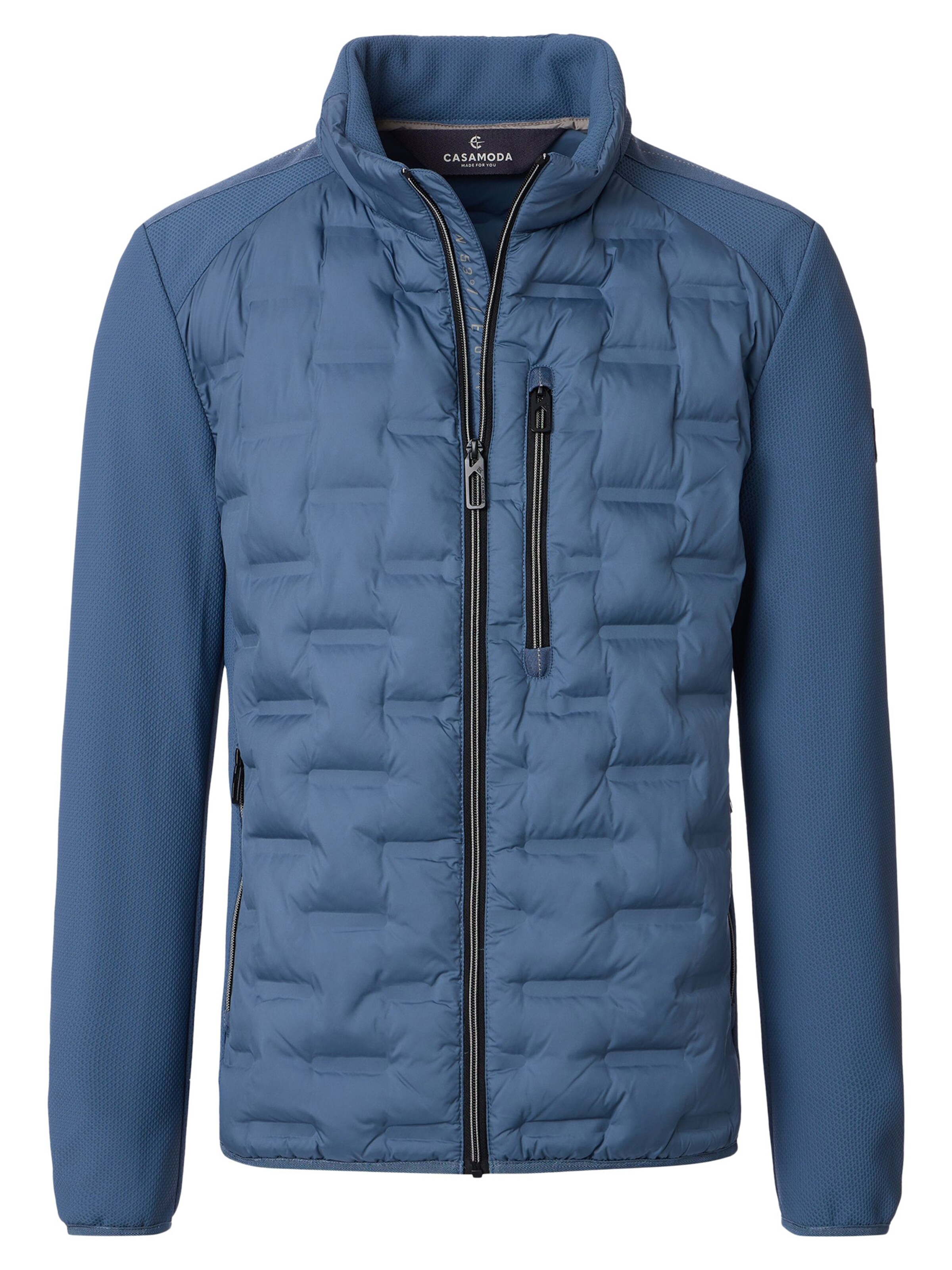 CASAMODA Between-Season Jacket 'Basic' in Blue: front