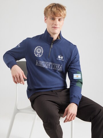 Sweat-shirt La Martina en bleu : devant