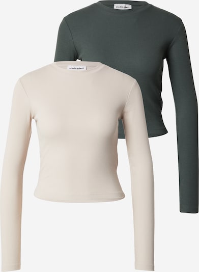 studioselect Camiseta 'Betty' en beige / verde oscuro, Vista del producto