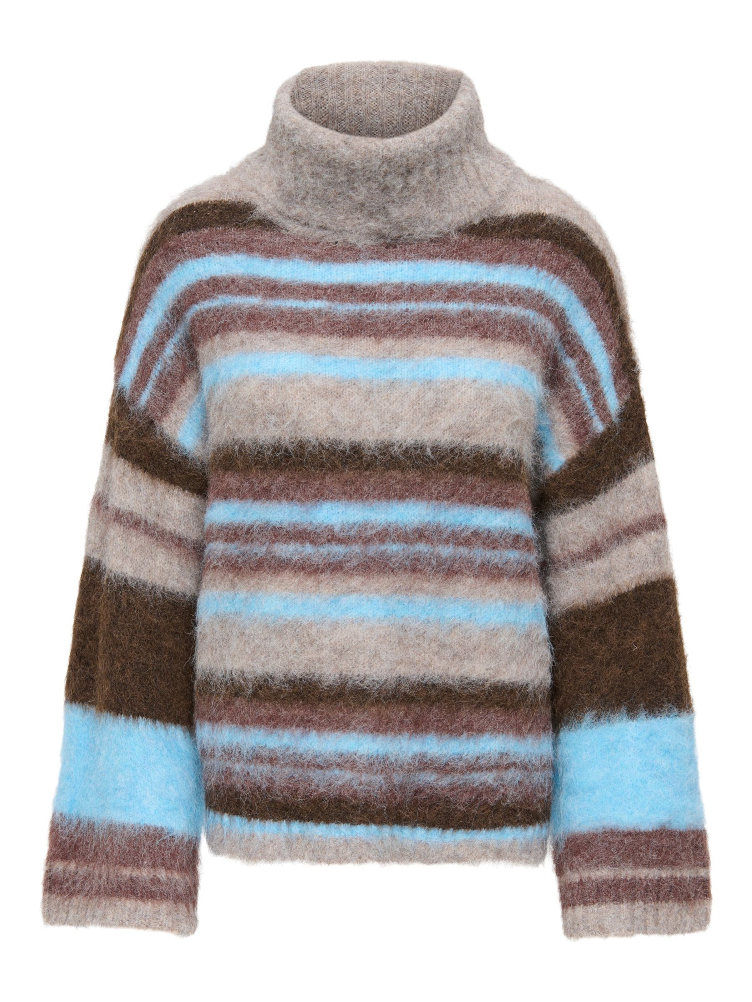 ONLY Pullover 'ONLPERIL' in M in hellblau / schoko / braunmeliert, Produktansicht