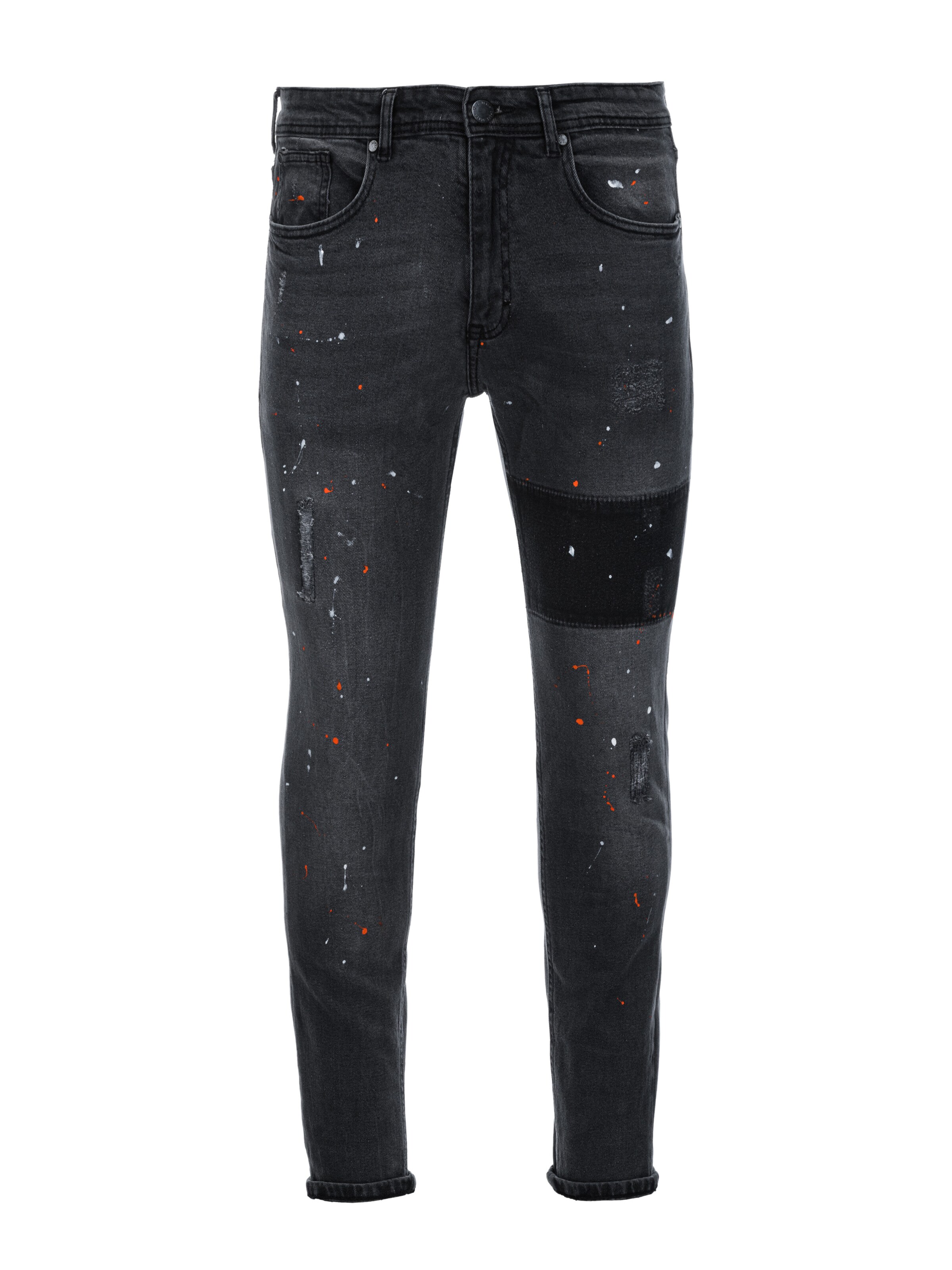 Ombre Regular Jeans in Black: front