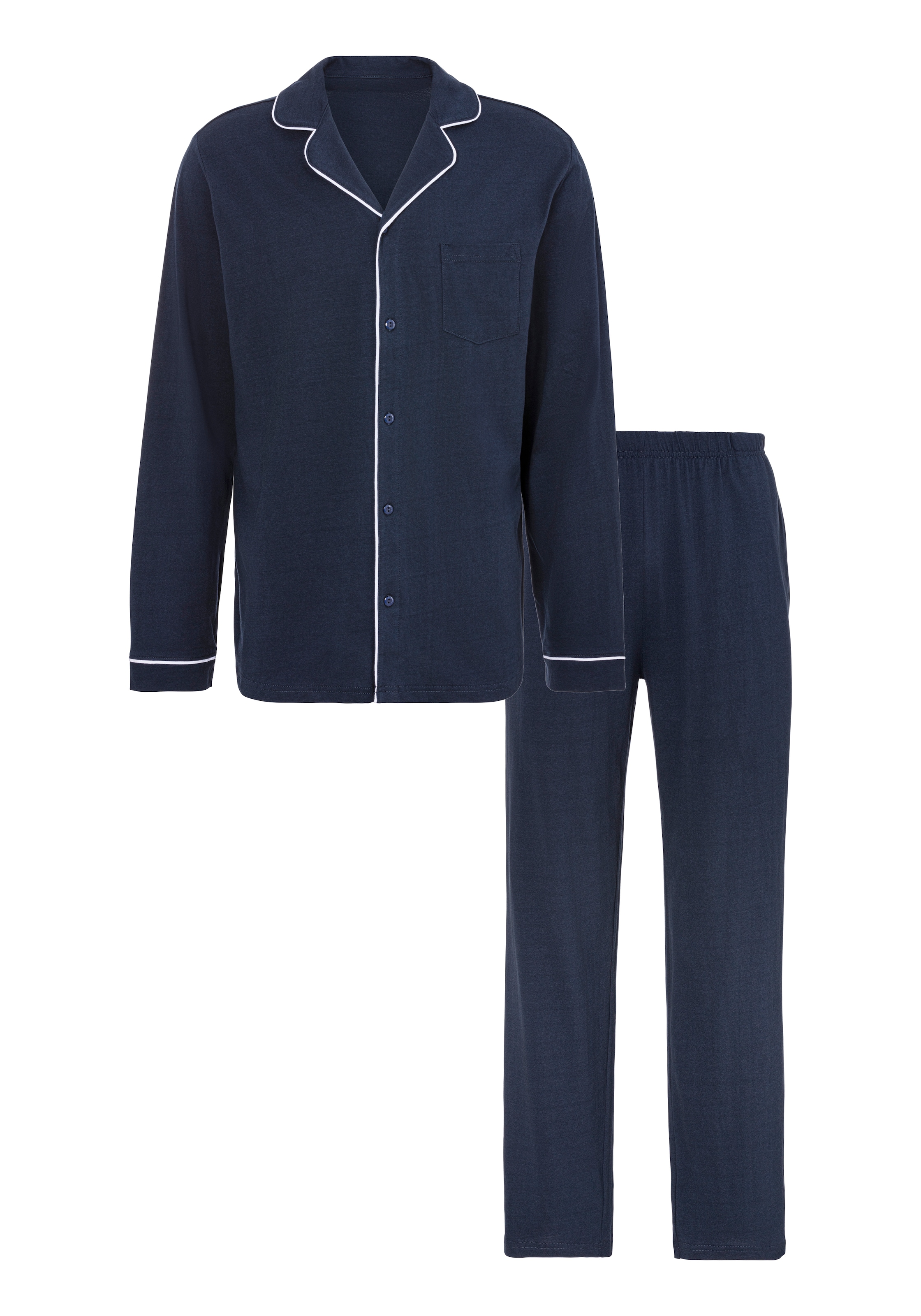 Pyjama long s.Oliver en bleu : devant