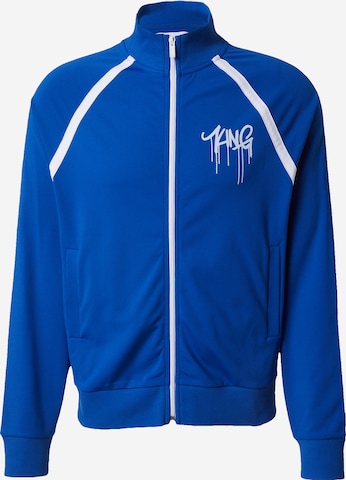 ABOUT YOU x Kingsley Coman - Sudadera con cremallera 'Dylan' en azul: frente