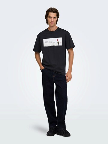 Only & Sons - Camiseta 'ONSHALLOWEEN' en negro