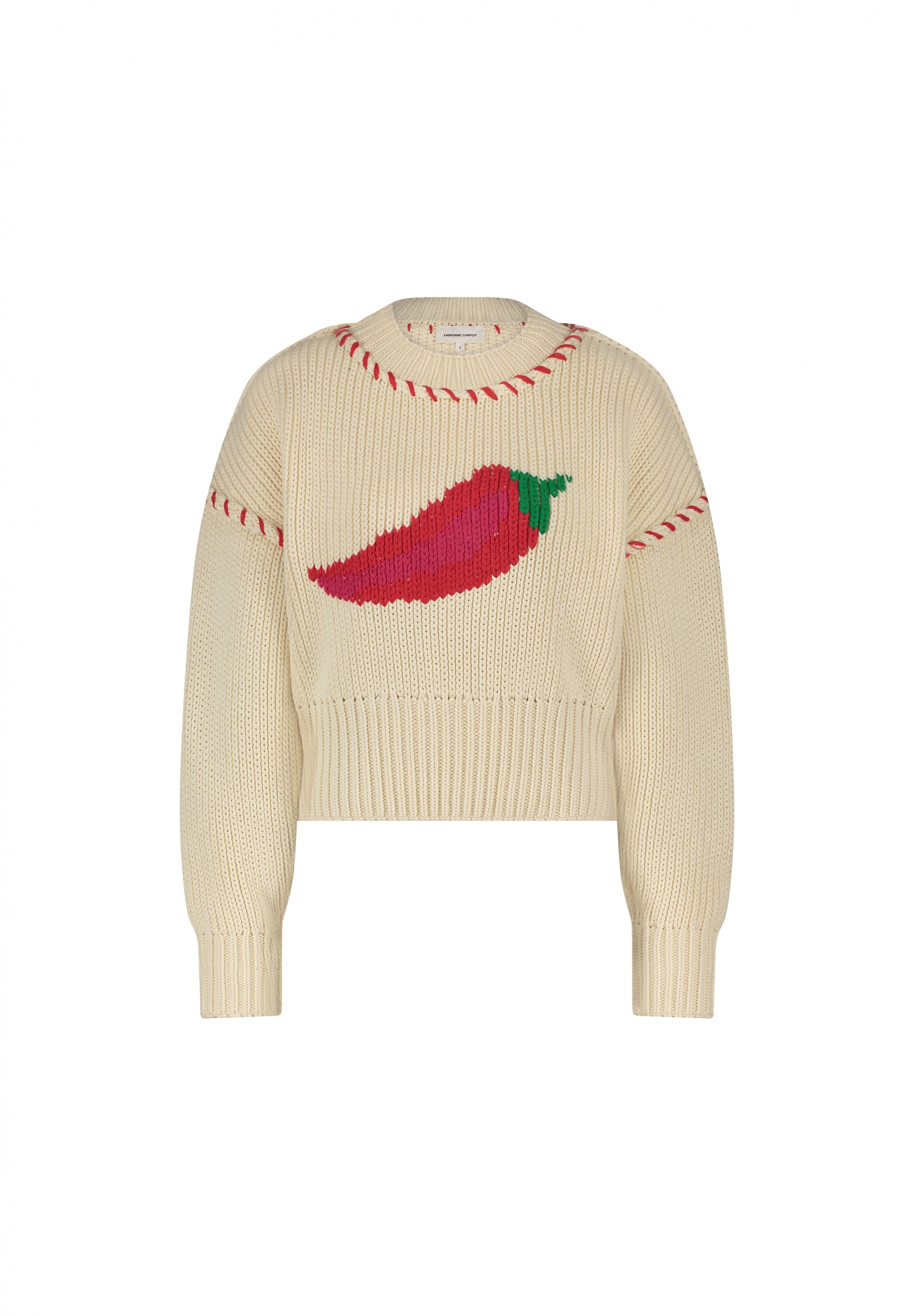Fabienne Chapot Trui in Beige: voorkant
