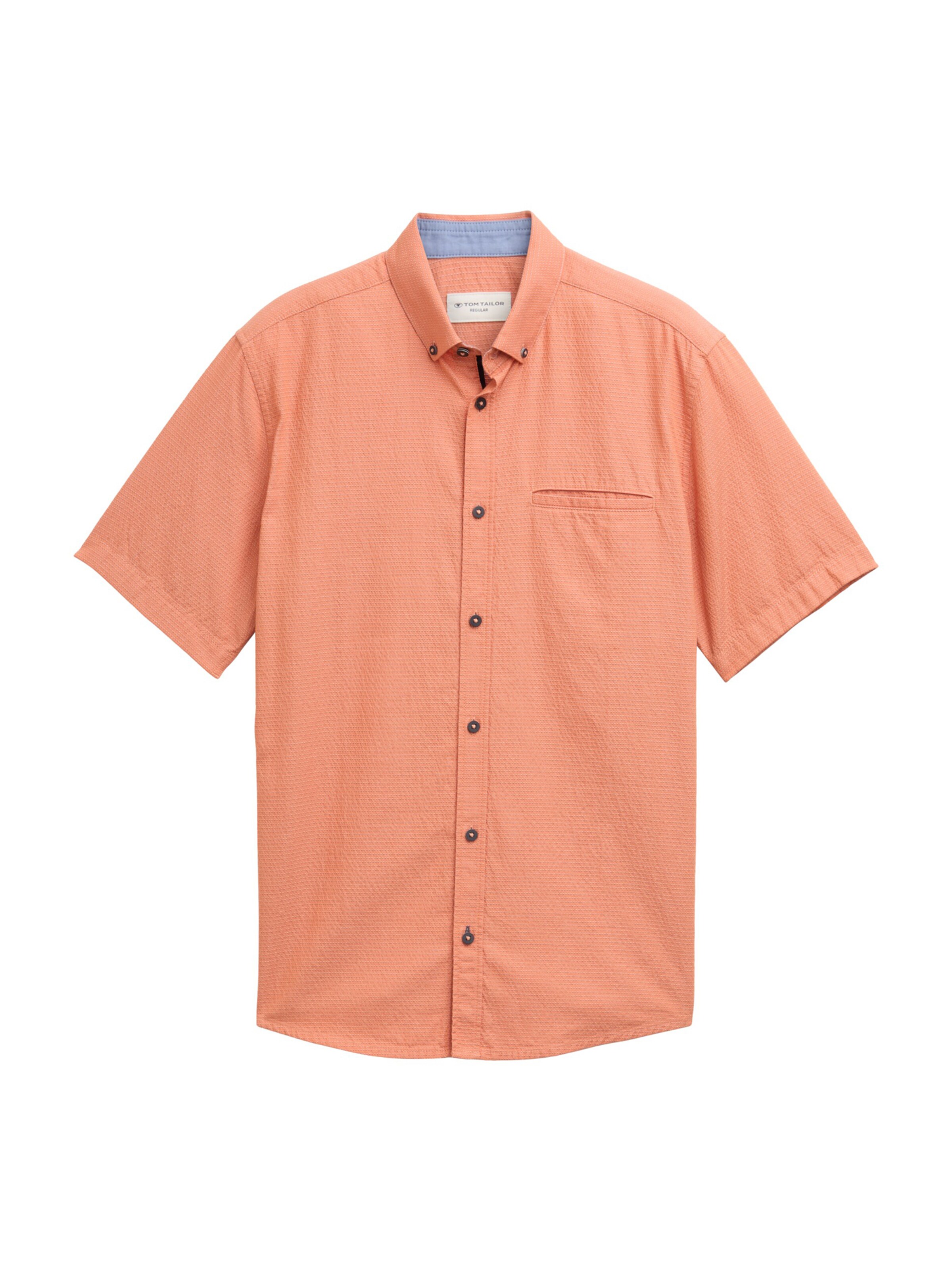 TOM TAILOR Regular fit Button Up Shirt in Orange: front
