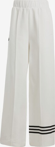 ADIDAS ORIGINALS Široke hlačnice Hlače 'Adicolor Neuclassics' | bela barva: sprednja stran