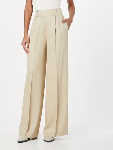 Wide leg Pantaloni con pieghe 'Haniana' di HUGO in beige: frontale